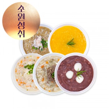 ( ◠ •̫̮ ◠)☆ 행복한 한가위! ★웰빙죽 베스트 5팩세트