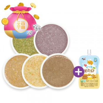 ❁Welcome 2026! ▶ 묽은죽 냉장이유식 골고루 5팩 + 보리차 1봉