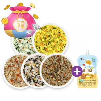 ❁Welcome 2026! ▶아기밥 냉장이유식 골고루 5팩 + 보리차 1봉
