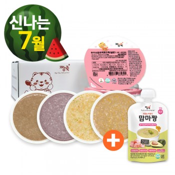 ҉*( ‘ω’ )/*҉ 달콤한 여름나기 ★실온이유식 묽은죽[4팩 세트]+맘마짱 닭가슴살아보카도묽은죽 1봉 증정