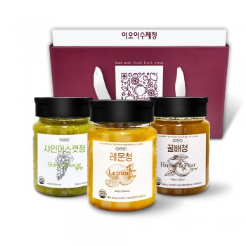 [선물세트] 짱죽 이오이수제청 레몬+샤인머스캣+꿀배 500g / 답례품