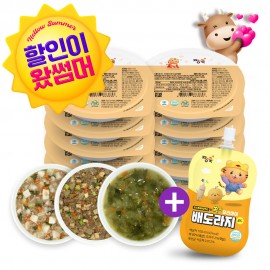 [기획전]  한우더드림 반찬·국 골고루 12+3팩+ 배도라지골드 1봉 증정
