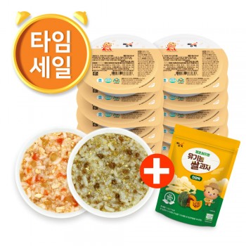 (T) 냉장이유식 진밥 골고루 12팩 - 유기농쌀과자 1봉 증정