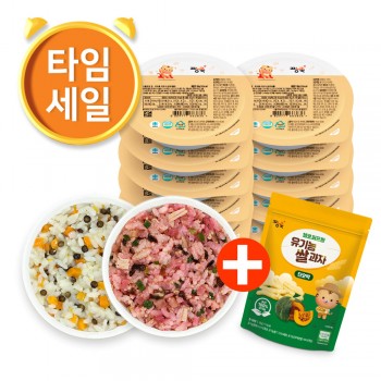 (T) 냉장이유식 아기밥 골고루 12팩 - 유기농쌀과자 1봉 증정